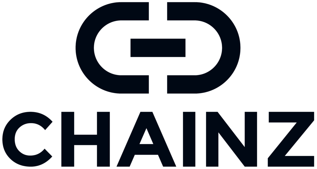 Chainz Loovagentuuri must logo: Kvaliteetne disain, loovus ja tulemuslikkus üheskoos.